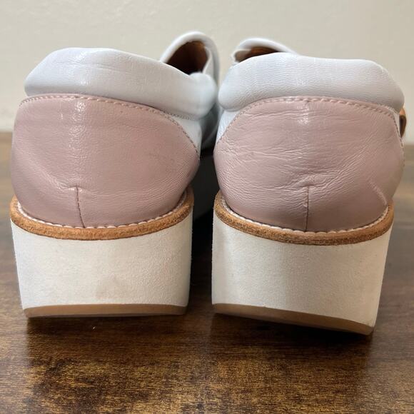 Flamingos Spain Coconut Platform Sneakers 7 Womens Slip On Metallic Geo Leather - Picture 6 of 11